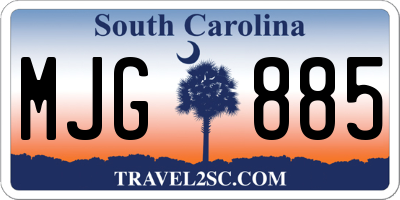 SC license plate MJG885