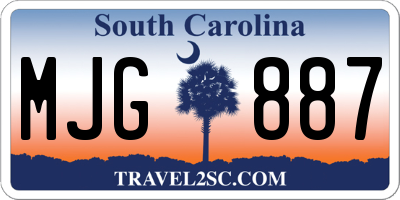 SC license plate MJG887