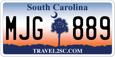SC license plate MJG889