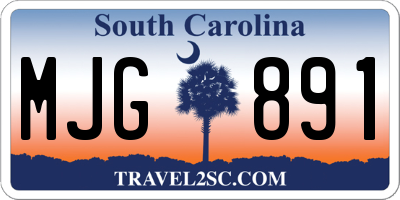 SC license plate MJG891