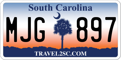 SC license plate MJG897
