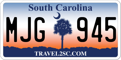 SC license plate MJG945