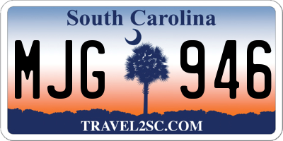 SC license plate MJG946