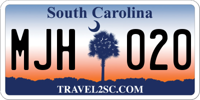 SC license plate MJH020