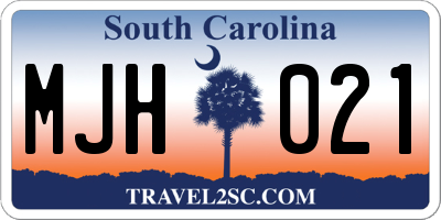 SC license plate MJH021