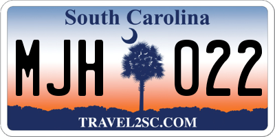 SC license plate MJH022