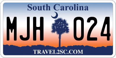 SC license plate MJH024