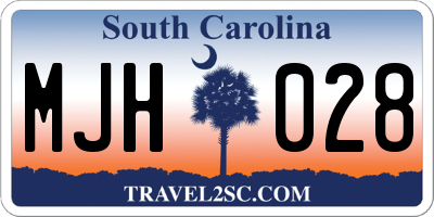 SC license plate MJH028