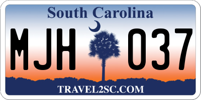 SC license plate MJH037