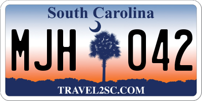 SC license plate MJH042