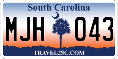 SC license plate MJH043