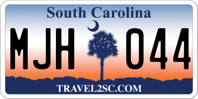 SC license plate MJH044
