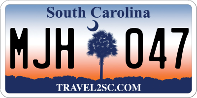 SC license plate MJH047