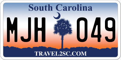 SC license plate MJH049