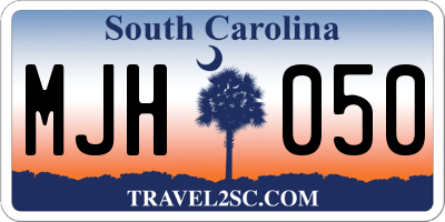 SC license plate MJH050