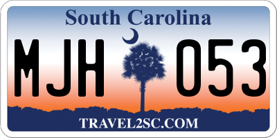 SC license plate MJH053