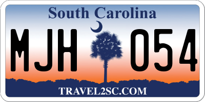 SC license plate MJH054