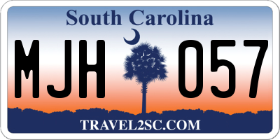 SC license plate MJH057
