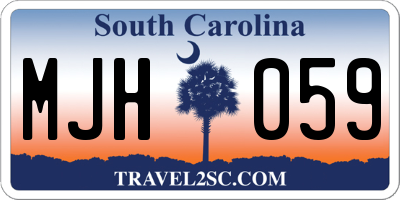 SC license plate MJH059