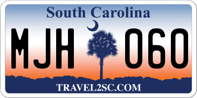SC license plate MJH060