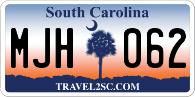 SC license plate MJH062
