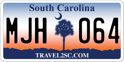 SC license plate MJH064