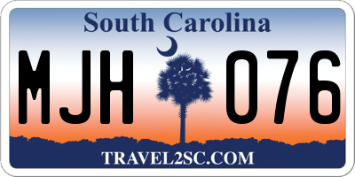 SC license plate MJH076