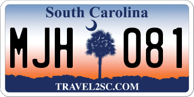 SC license plate MJH081