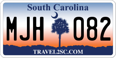 SC license plate MJH082