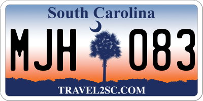 SC license plate MJH083