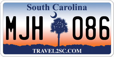 SC license plate MJH086