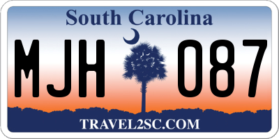 SC license plate MJH087