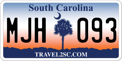 SC license plate MJH093