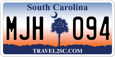SC license plate MJH094