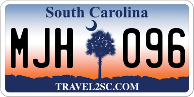 SC license plate MJH096