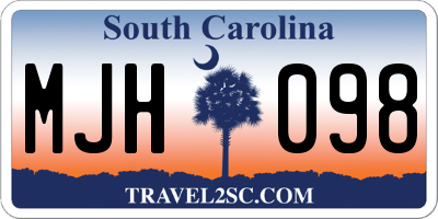 SC license plate MJH098