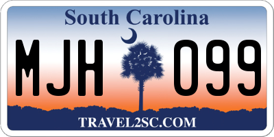 SC license plate MJH099