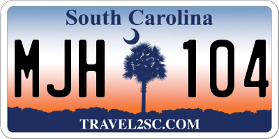 SC license plate MJH104