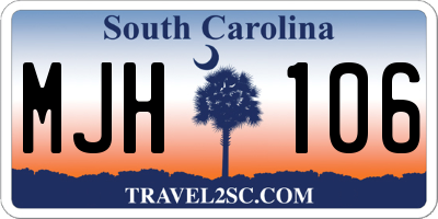 SC license plate MJH106