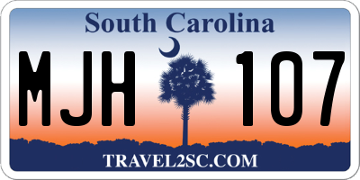 SC license plate MJH107