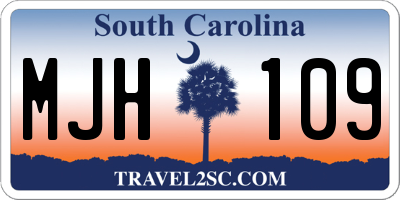 SC license plate MJH109