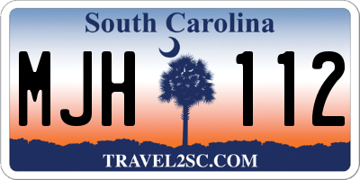 SC license plate MJH112