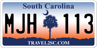 SC license plate MJH113