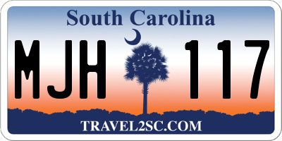 SC license plate MJH117