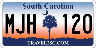 SC license plate MJH120