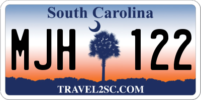 SC license plate MJH122