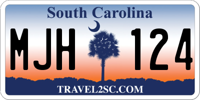 SC license plate MJH124