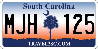SC license plate MJH125