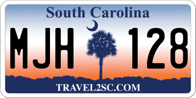 SC license plate MJH128