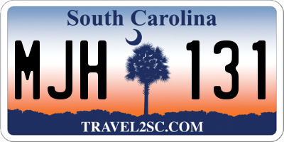 SC license plate MJH131